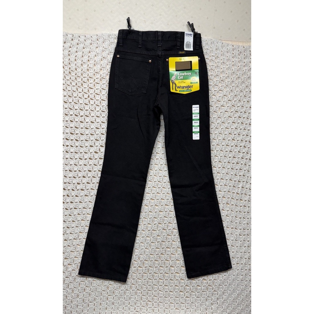 Wrangler Jeans Mens 28x30 Fits W27 L31 Black Denim Western Slim Fit 936WBK  NWT